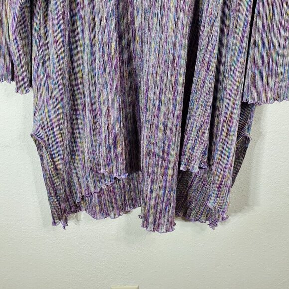 Linda Lundström Multicolor One Size Open Drape Cardigan Tunic Sweater Lavender - Picture 6 of 8